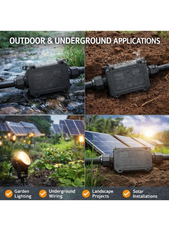 CZEN ELECTRIC CZEN IP68 Waterproof 2-Way Cable Junction Connector | Outdoor & Underground Electrical Wiring | Garden | Landscape | Solar | Lighting Distribution - Image 3